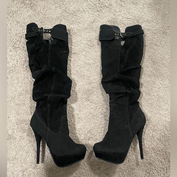 Bamboo Stiletto Boots - Picture 1 of 7